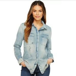 🌼SOLD! HUDSON Bijou Button Up Chambray Denim Shirt